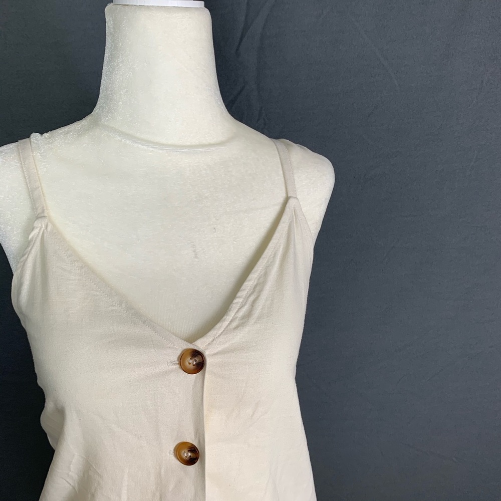 Topshop Button Tank